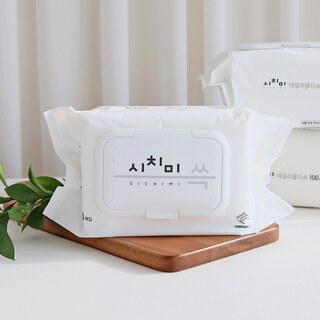  시치미 쓱 데일리 엠보싱 물티슈 100매 10팩 - 일상 필수 아이템
