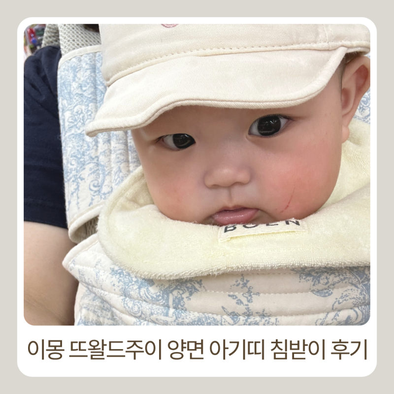 이몽 아기띠 침받이 어깨패드 써봤어요 뜨왈드주이 양면 침받이 솔직 후기