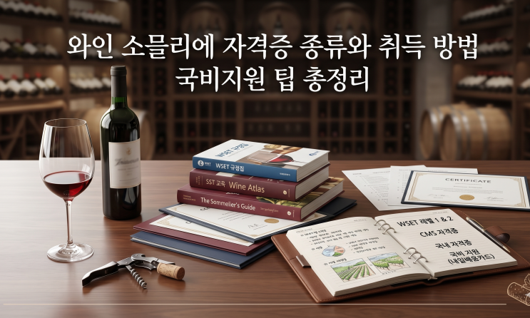  와인 소믈리에 자격증 종류와 취득 방법 국비지원 팁 총정리