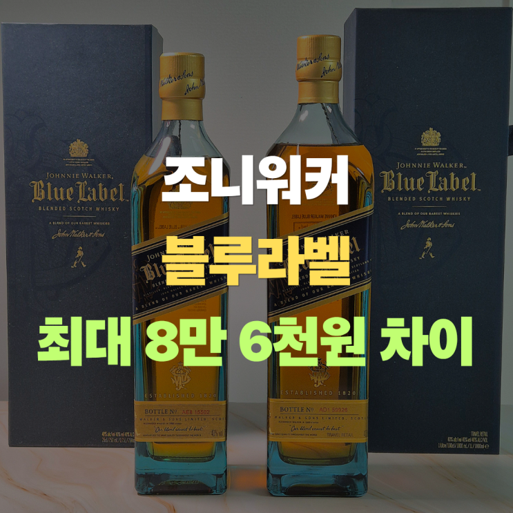  "위스키 공항 면세점이 더 비싸다고?" 조니워커 블루라벨, 여기서 사면 8만 원 손해 봅니다