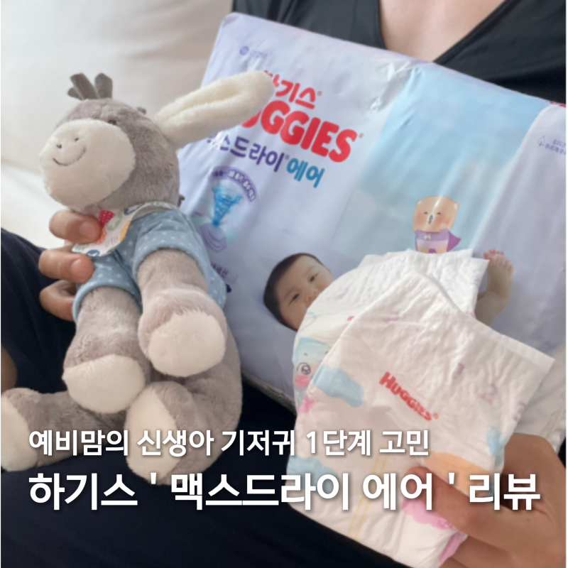신생아 기저귀 1단계 흡수력 좋은 하기스 맥스드라이 에어 후기