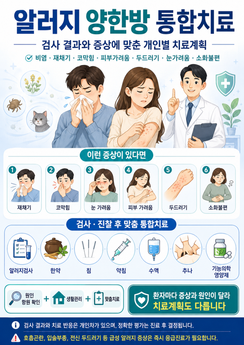 대전 양한방 알러지검사 MAST 검사 후, 원인에 맞춘 양한방 통합치료가 필요한 이유