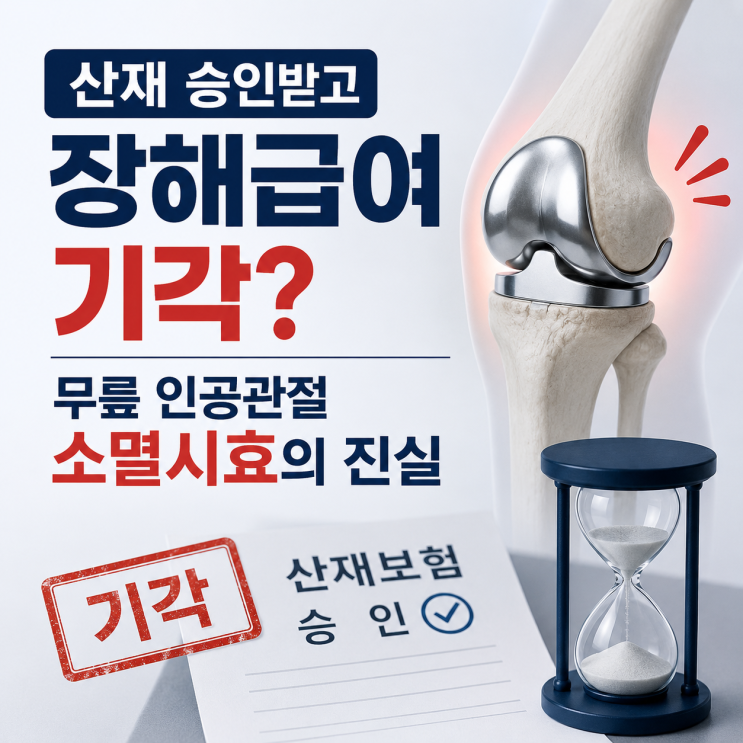  산재 승인받고 장해급여 기각? 무릎 인공관절 소멸시효의 무서운 진실