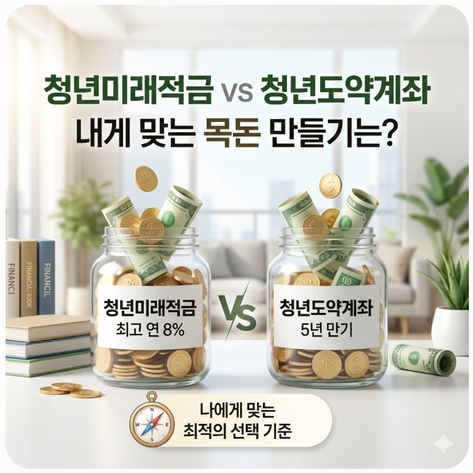  청년미래적금 vs 청년도약계좌, 내게 맞는 목돈 만들기는?
