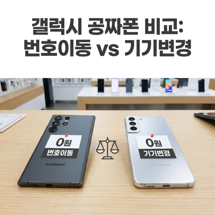  갤럭시 공짜폰 번호이동 기기변경 비교 모르고 사면 손해