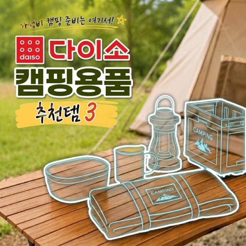 "이래서 다이소 다이소 하는구나!" 캠핑장 삶의 질 수직 상승시키는 추천템 3개