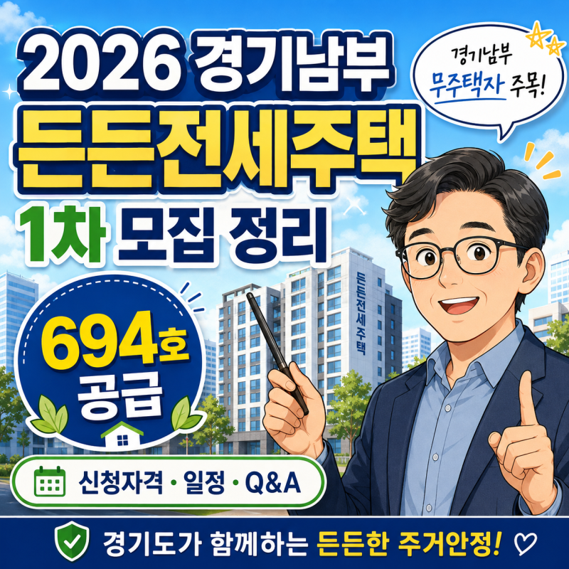 [LH 경기남부] 2026년 든든전세 매입임대주택 예비입주자 모집공고
