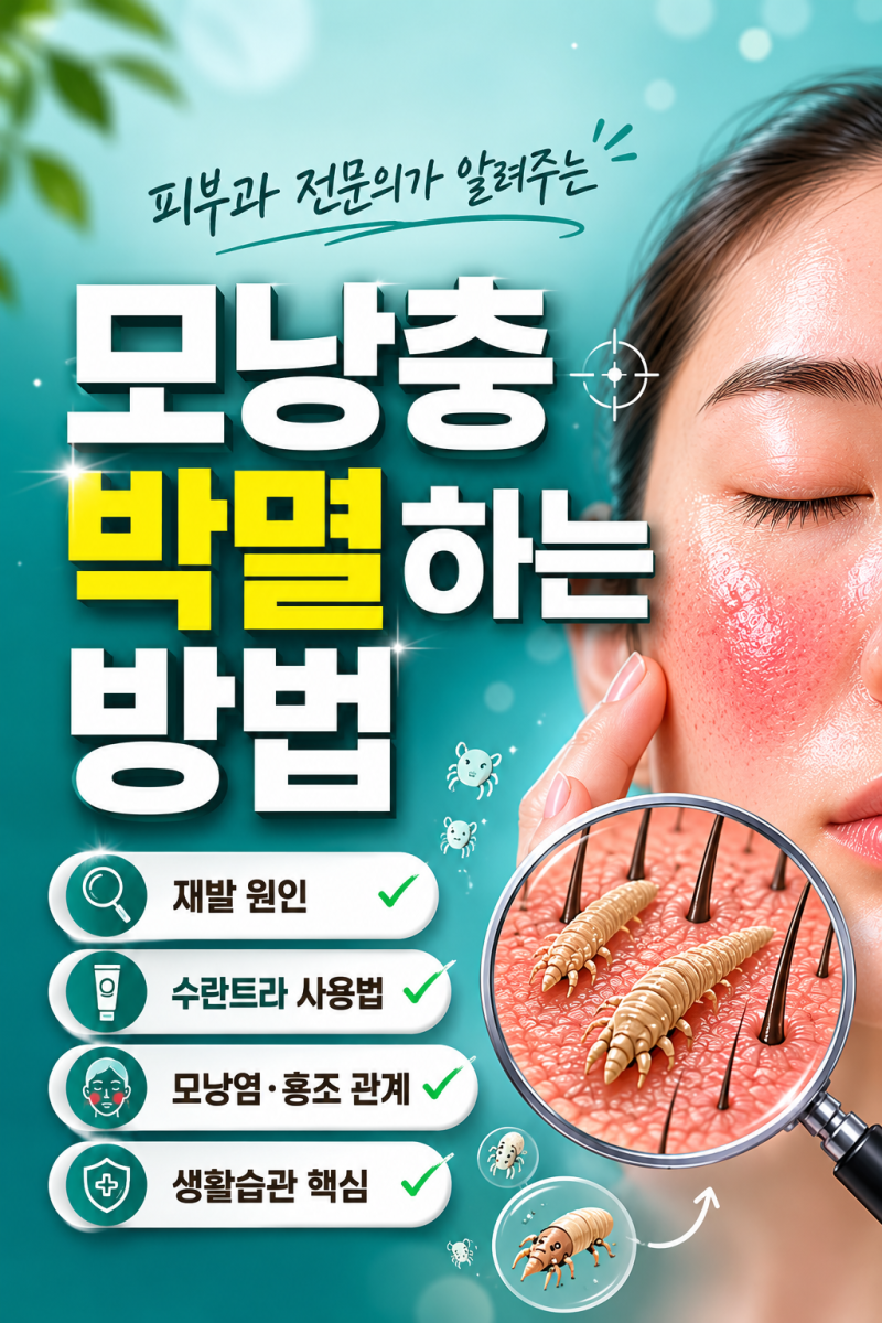 『모낭충 박멸하는 방법』재발원인·수란트라·연고약국·레이저·생활습관 총정리