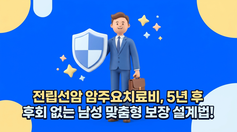 전립선암 암주요치료비, 5년 후 후회 없는 남성 맞춤형 보장 설계법!