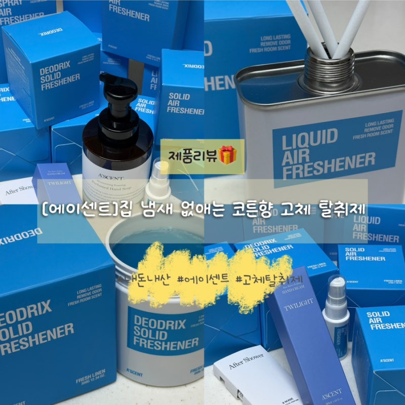 [에이센트] 탈취제 방향제 추천 에이센트 탈취제 종류별 리뷰