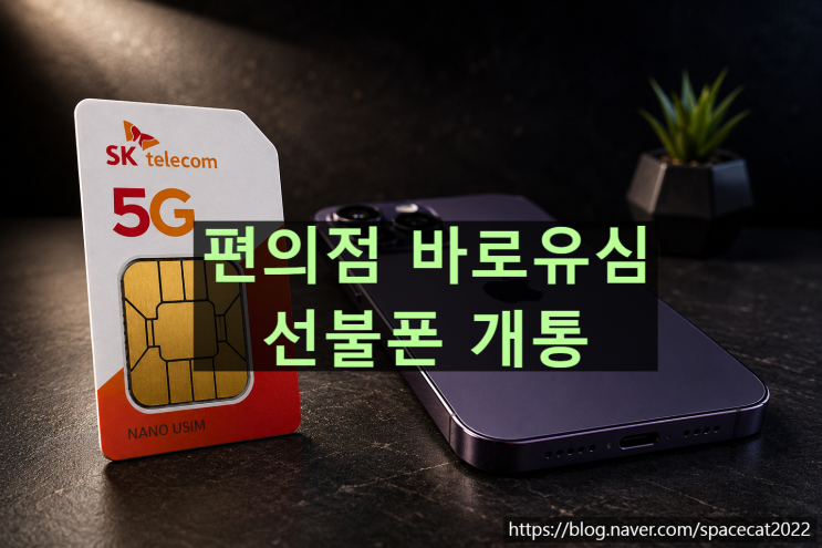  편의점 바로유심 선불폰 개통 직접 해본 후기