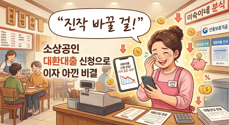 "진작 바꿀 걸" 소상공인 대환대출 신청으로 이자 아낀 비결