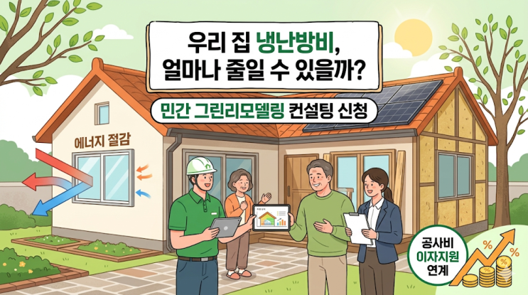  민간 그린리모델링 컨설팅 신청 기간과 공사비 이자지원 혜택