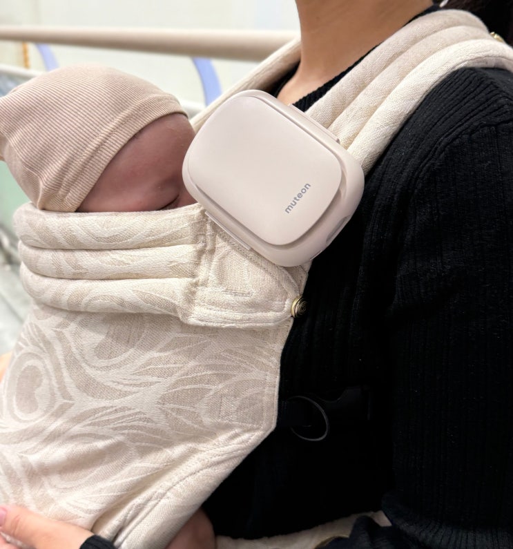  아티포페 아기띠 필수 악세서리, 뮤트온 아기띠선풍기 사용후기!