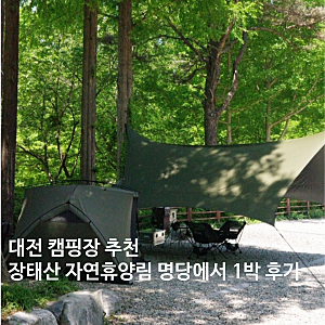[대전 캠핑] 대전 장태산 자연휴양림 C구역 파쇄석 명당 후기 (숲나들e 예약)