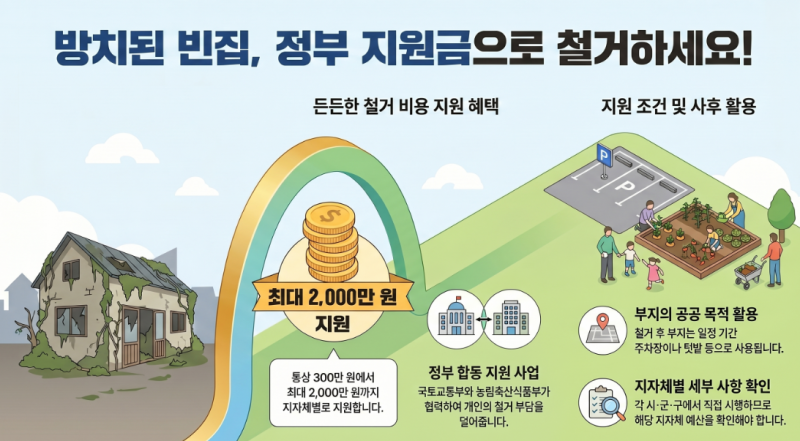 [부동산/정보] 흉물스러운 빈집 철거비용 지원받으세요! '빈집애(愛)' 온라인 신청 완벽 정리