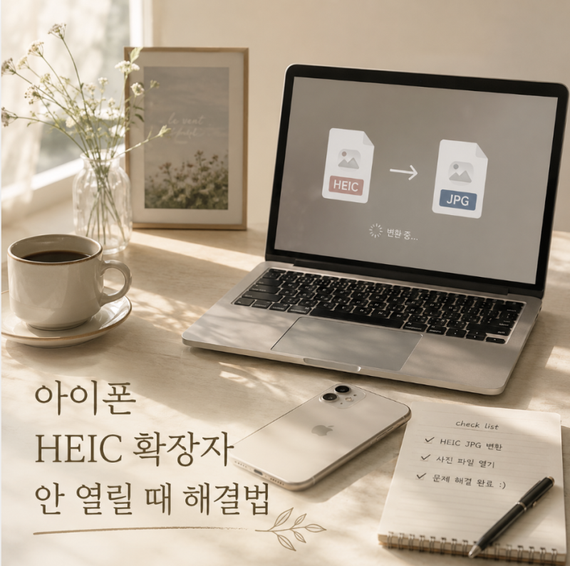 아이폰 HEIC 확장자 JPG 변환 후 사진 파일 안 열릴 때 해결 방법