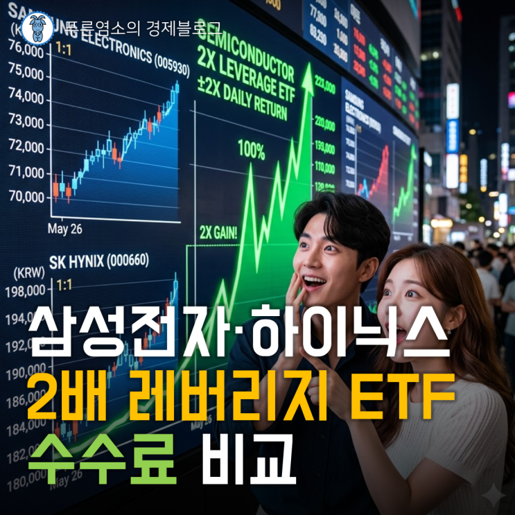 삼전닉스(삼성전자·SK하이닉스) 2배 레버리지 ETF 수수료 비교