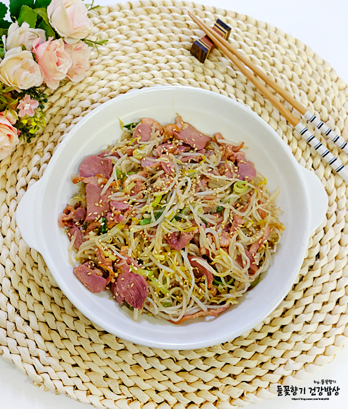 훈제오리 숙주볶음 레시피 숙주 훈제오리 요리