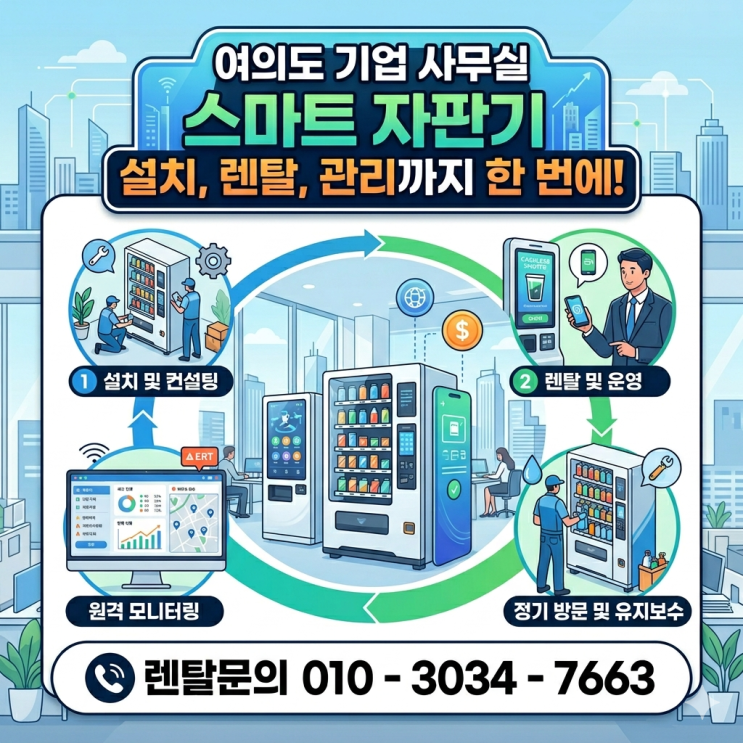  여의도 기업 사무실 스마트 자판기 설치 렌탈 관리까지 한 번에 해결한 과정