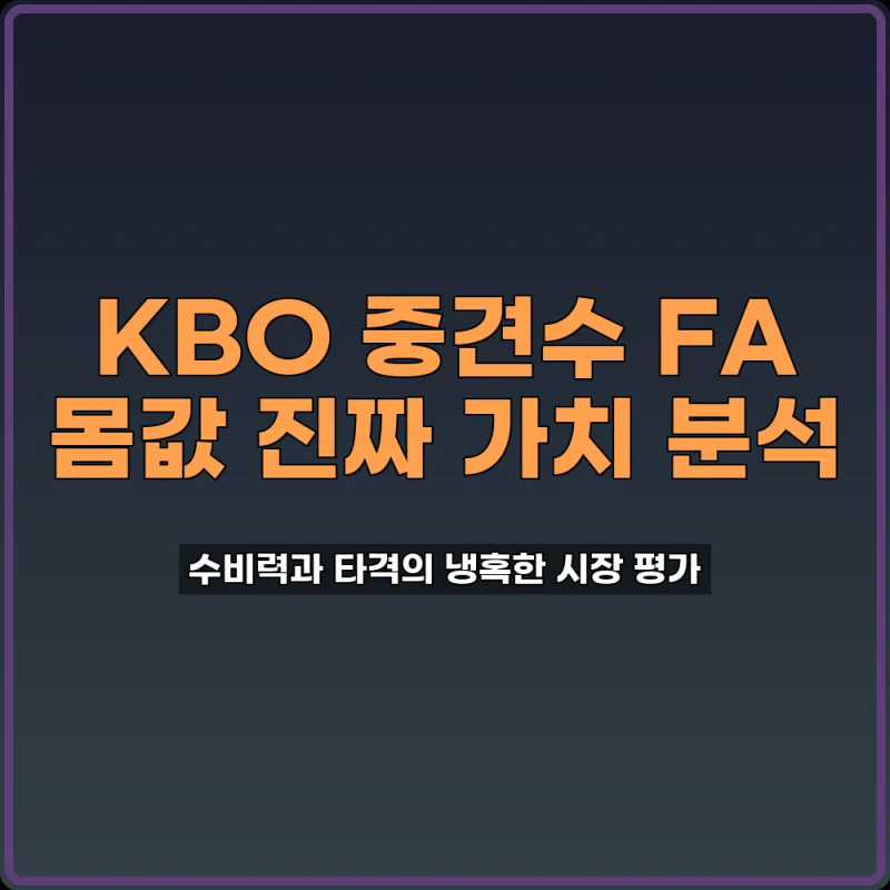 김호령 FA 몸값 최원준 정수빈 수준 전격 비교 분석