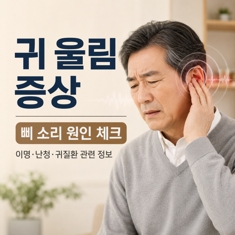 귀 울림 증상 원인? 귀에서 윙윙·삐 소리 날 때 꼭 확인하세요