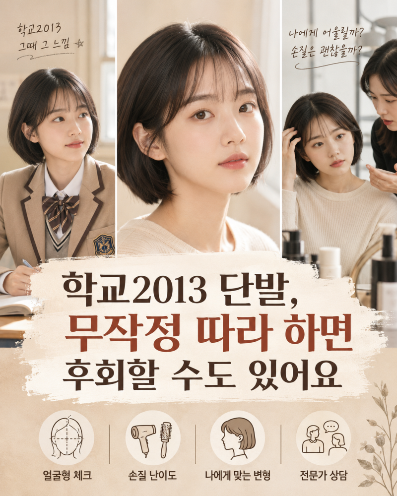 신혜선 '학교2013' 단발, 단발병 치유하는 시간(+실패 없는 변신)