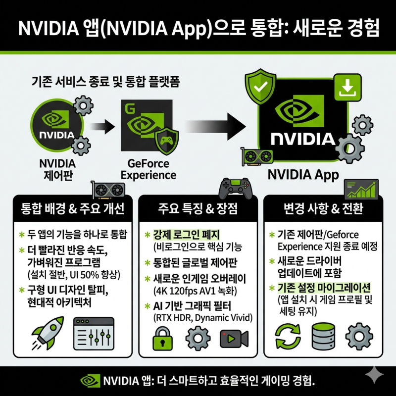 NVIDIA 제어판 서비스 종료, 'NVIDIA 앱'으로 통합