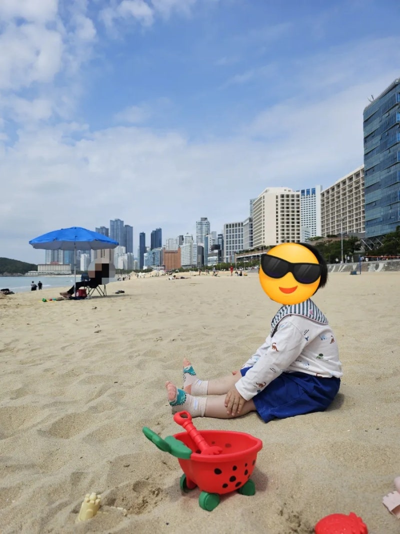 부산 해운대해수욕장 | 22개월 아기랑 다이소 모래놀이 모래축제 후기(세족장 발씻는곳 위치....