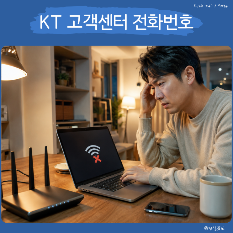 노트북 와이파이 인터넷 없음, KT 케이티 고객센터 전화번호