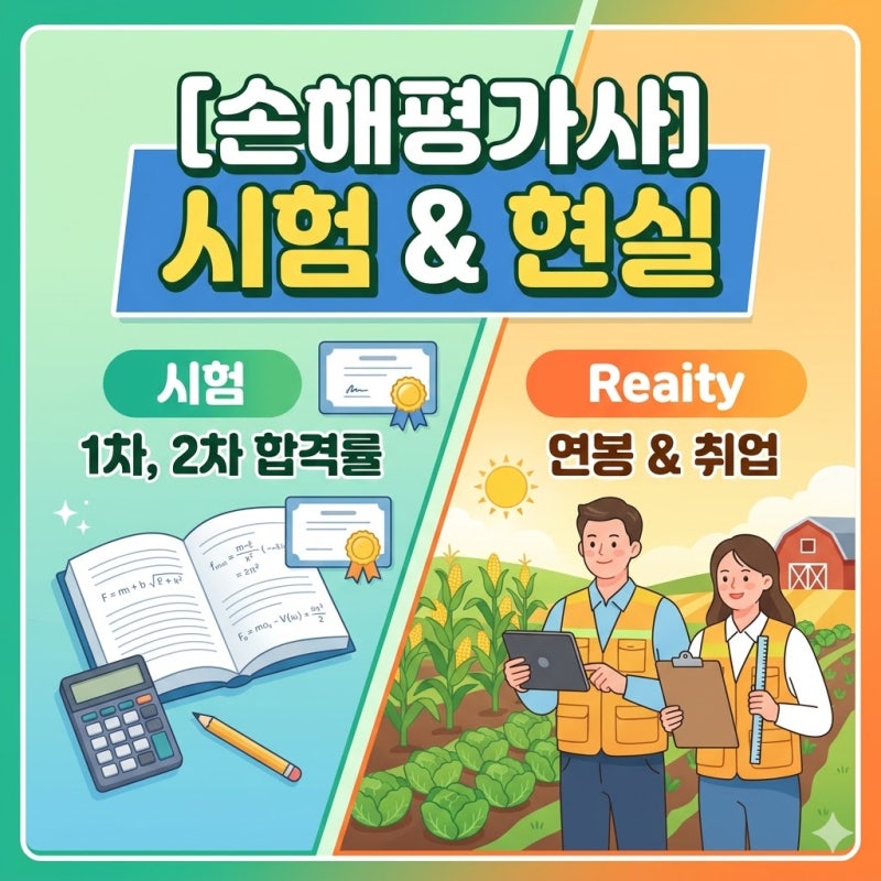 [손해평가사] 현실 연봉부터 난이도, 2차 합격률, 시험일정 및 취업 정보 총정리