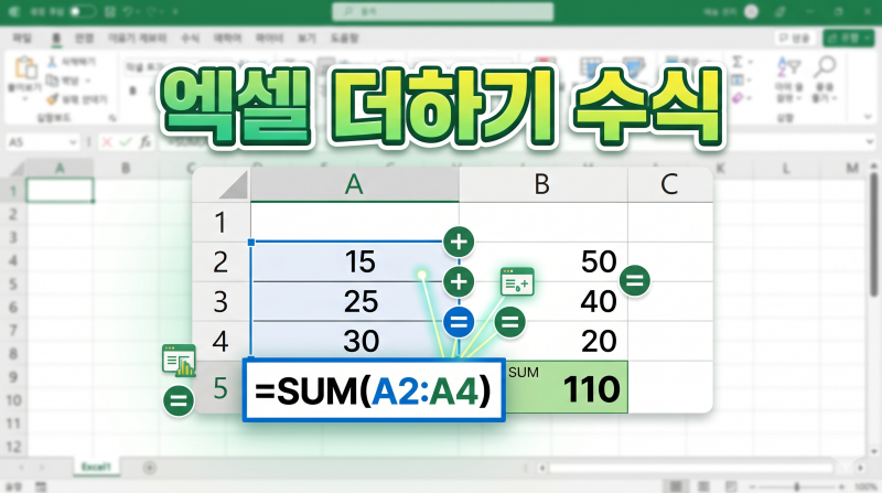엑셀 더하기 수식 기초 SUM 함수부터 VALUE 오류 났을 때