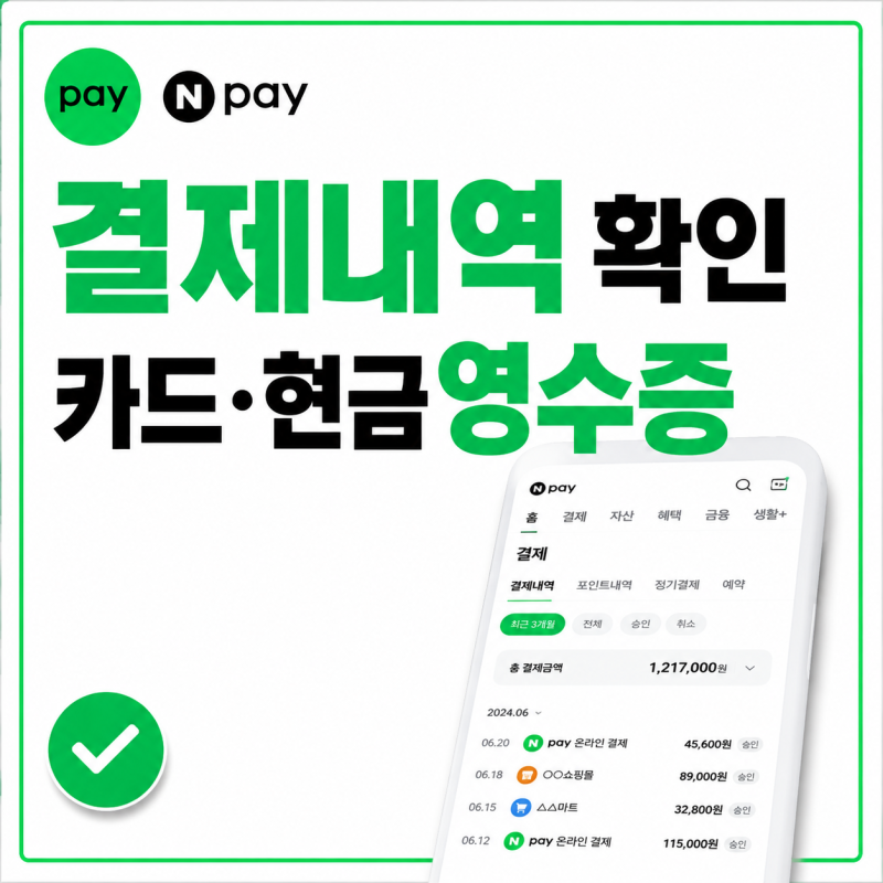 네이버페이 결제내역 어디서 볼까? 카드영수증 현금영수증 확인 방법