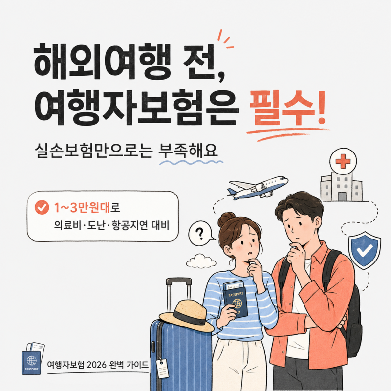 해외여행보험 추천 비교 2026 | 여행자보험 이걸 모르면 해외에서 손해봐요