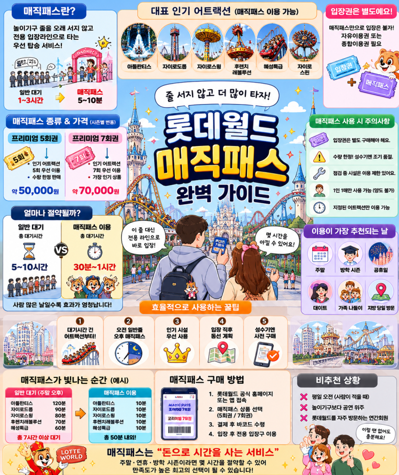 롯데월드 매직패스 활용하기 완벽 가이드 총정리!