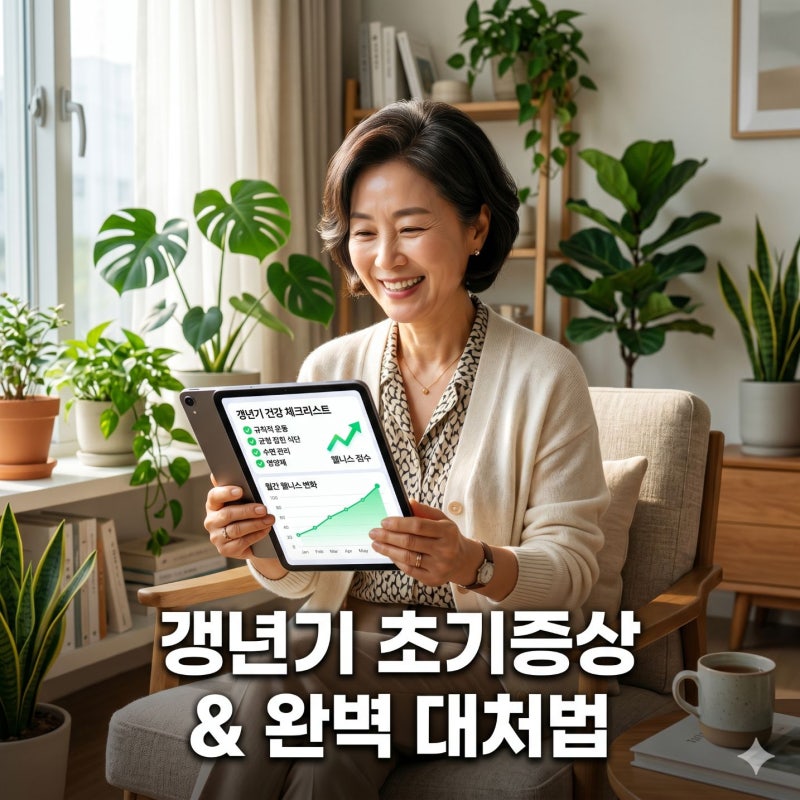 [필독] 내가 혹시 갱년기? 초기증상 자가진단 체크리스트 & 단계별 극복방법 총정리