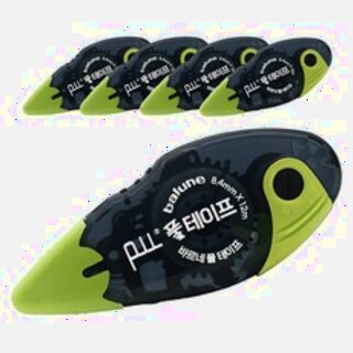  바르네 풀테이프 BGT-0180 8.4mm x 12m 그린 - 깔끔한 접착과 간편한 재단을 돕는 사무 필수품