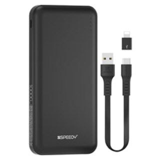 스피디 슬림 듀얼 보조배터리 10000mAh 세트 - 휴대하기 편한 블랙