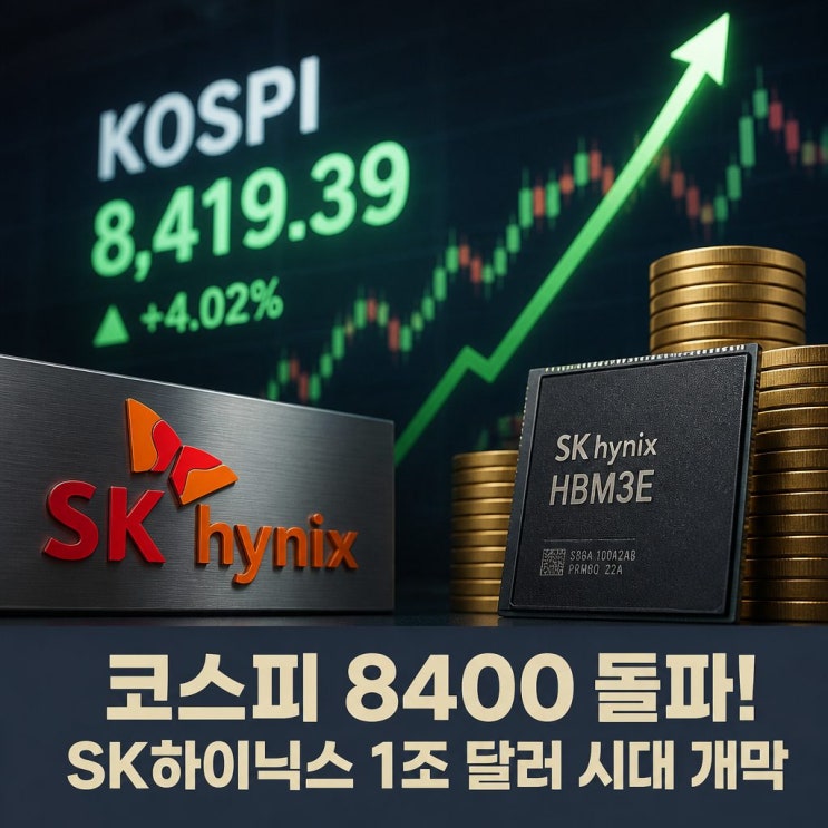  드디어 해냈다! 코스피 8,400 돌파 & SK하이닉스 시총 1조 달러 시대 개막