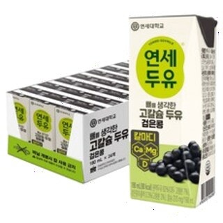  연세두유 뼈를 생각한 고칼슘 두유 검은콩 190ml 24개 - 든든한 영양 한 모금
