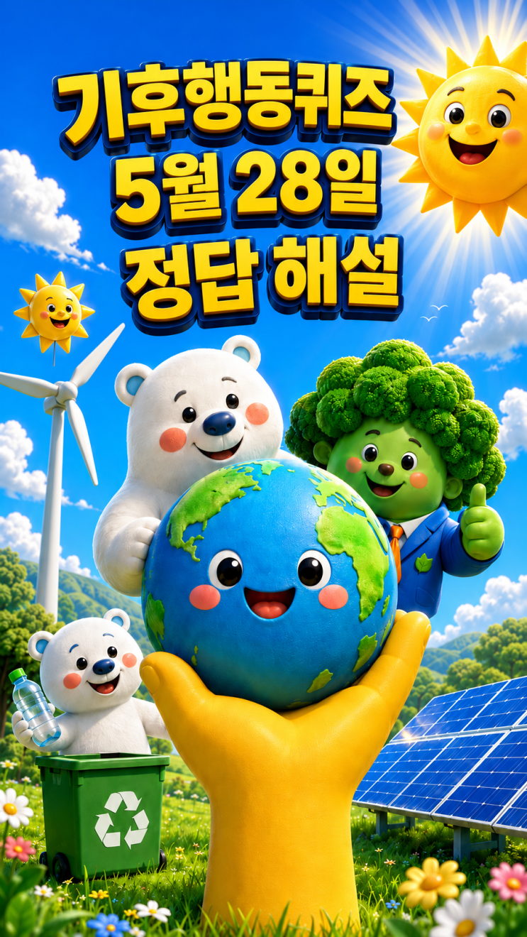  기후행동퀴즈 5월 28일 정답 공개, 오늘 문제 해설·공공기관 탄소중립 의무