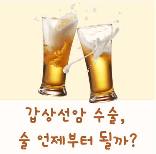 갑상선암 수술후 음주 음식 맥주 소주 막걸리 와인 시기