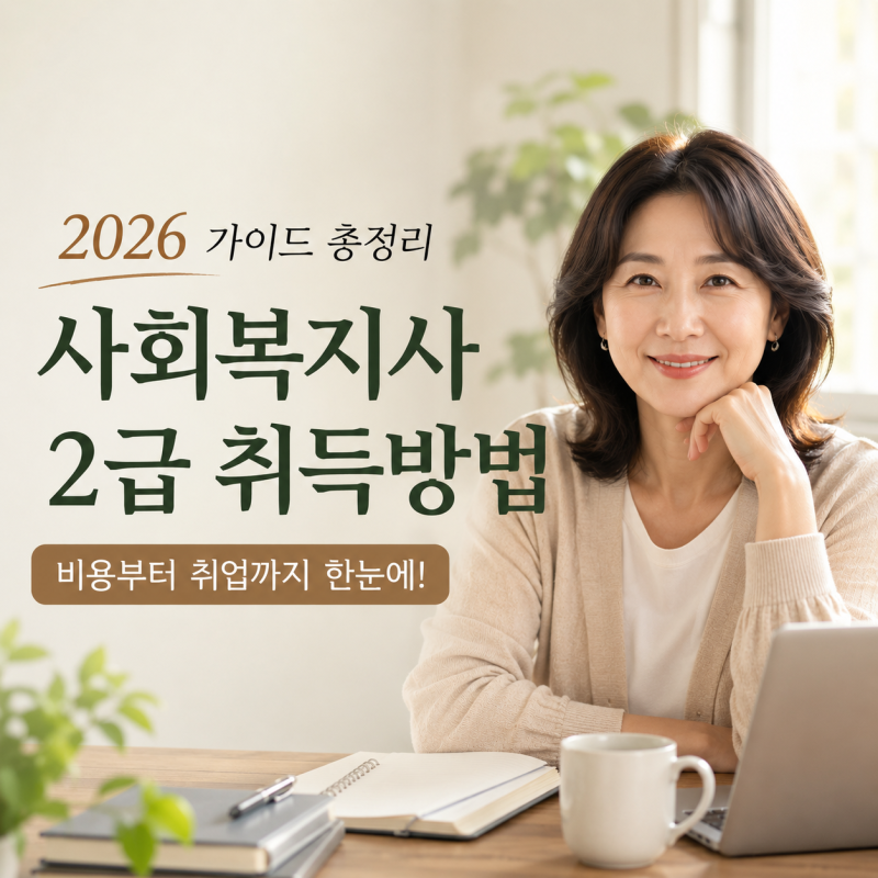 사회복지사자격증 취득방법｜2급 비용, 취업 2026 가이드 총정리