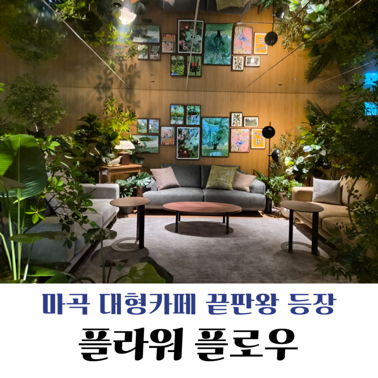  마곡 신상 대형카페 플라워 플로우 후기식물원 감성 가득한 300석 플랜테리어 카페