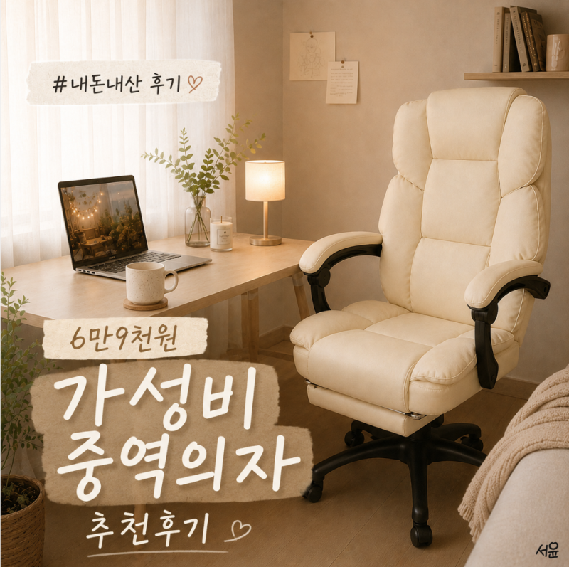 ★ 가성비의자 추천, 6만원대 중역의자로 분위기 바꾼 내돈내산 후기