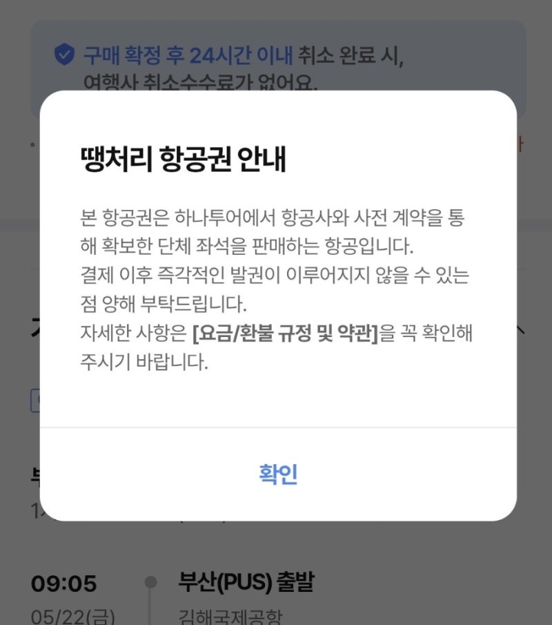 하나투어 땡처리 항공권 처음부터 결말까지 후기