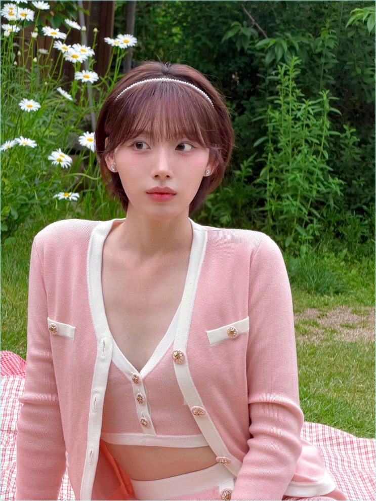  치어리더 하지원 핑크 니트 투피스 폼 미쳤다 인간 복숭아 그 자체