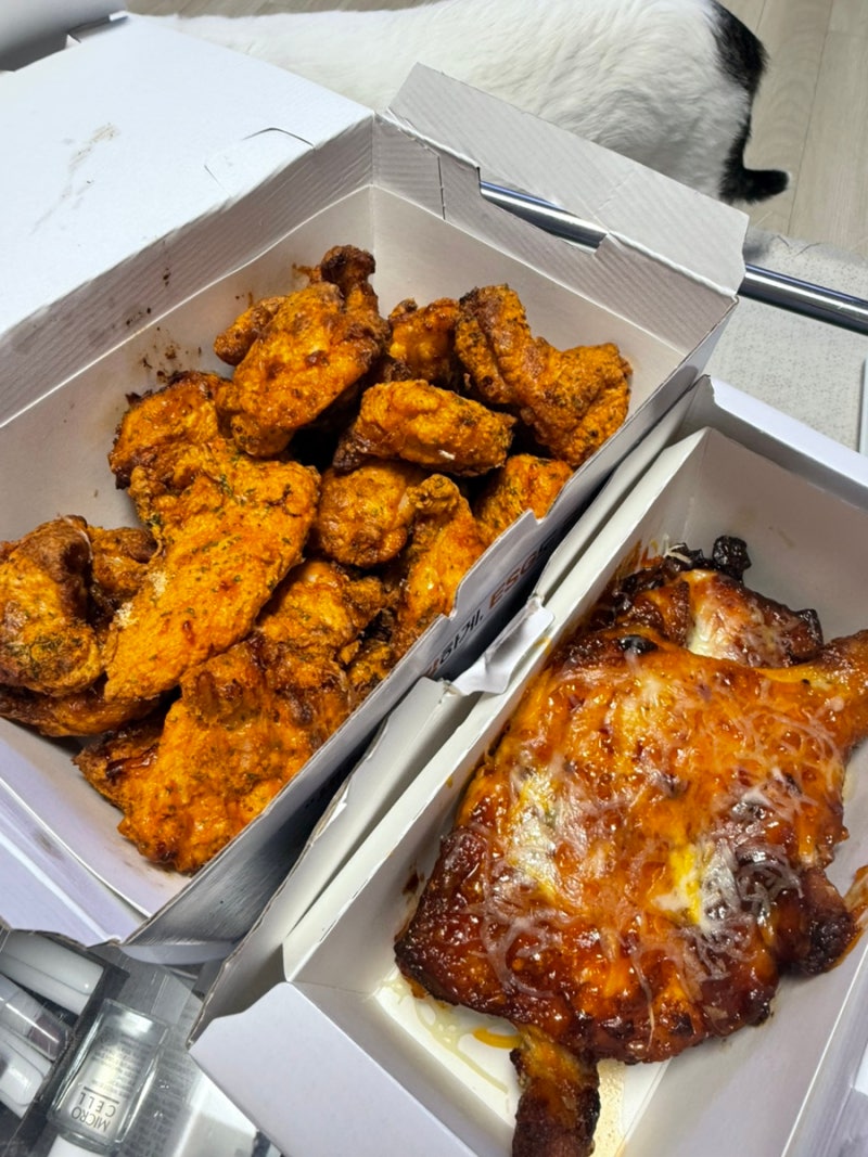 굽네치킨 고추바사삭 순살& 장각구이 반마리 + 마블링소스 만들기 존똑 저칼로리!