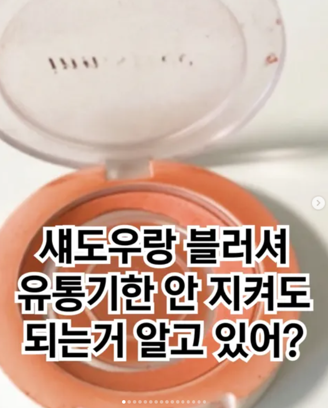  섀도우랑 블러셔 유통기한 안 지켜도 되는거 알고 있었어?
