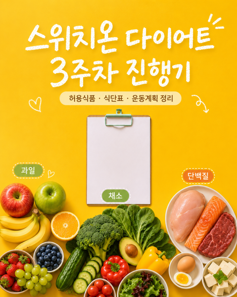 스위치온 다이어트 3주차 진행기｜2주 동안 3.35kg 감량, 내일부터 다시 시작